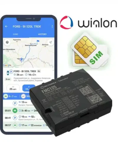 Teltonika FMC125 – Комплект (GPS трекер + SIM + Wialon + Налаштування)